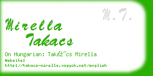 mirella takacs business card
